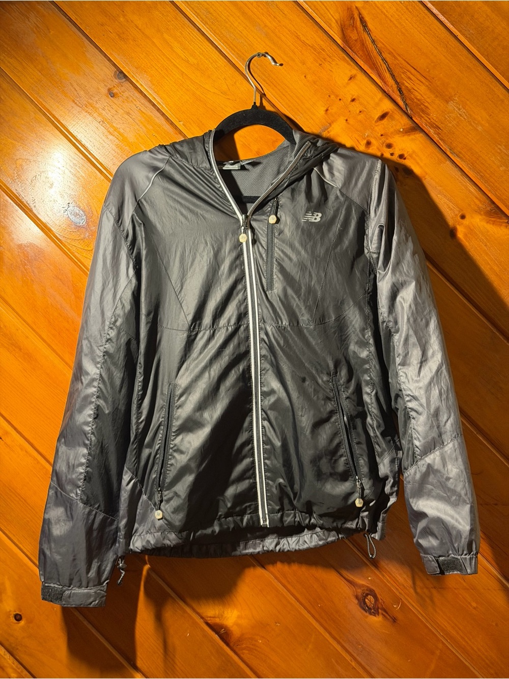 New Balance Black and Gray Women's Jacket with Hood